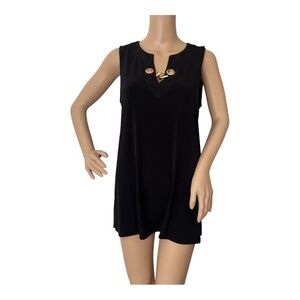 Michael Kors women’s sleeveless black top with gold.  Size M.